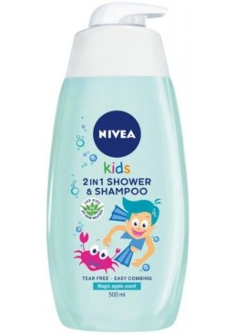 Детское средство для купания 3в1 Nivea Kids Яблочное сияние 3+, 500 мл 