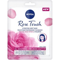 Тканевая маска для лица Nivea Rose Touch с гиалуроновой кислотой и органической розовой водой, 28 г