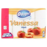 Туалетная бумага 3-х слойная Ooops!  Vanessa Premium, 24 шт (120 отрывов)