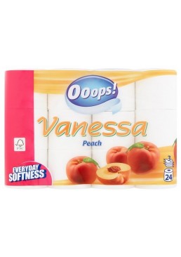 Туалетная бумага 3-х слойная Ooops!  Vanessa Premium, 24 шт (120 отрывов)