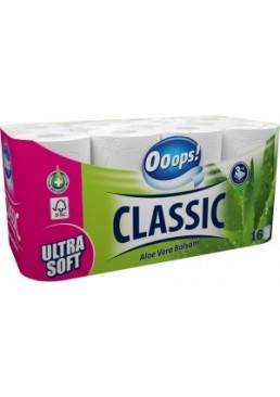 Туалетная бумага 3-хслойная Ooops! Classic Sensitive, 8 шт (140 отрывов)