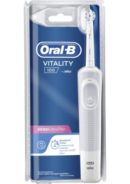 Електрична зубна щітка ORAL-B BRAUN Vitality SENSI UltraThin/D100 White
