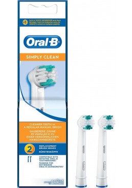 Сменные насадки для зубной щетки Oral-B EB17B Simply Clean, 2 шт