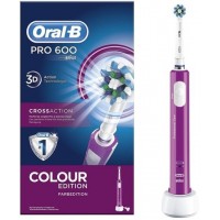 Электрическая зубная щетка Oral-B Pro 600 CrossAction Color Edition Pink (D16.513), 1 шт