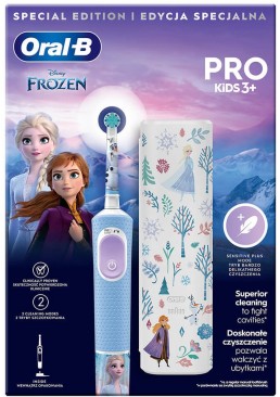 Электрическая зубная щетка Oral-b Braun Pro D103 Kids Frozen с футляром,  3+ лет