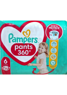 Подгузники-трусики Pampers Pants Размер 6 (14-19 кг), 25 шт