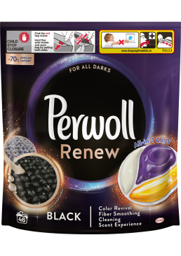 Капсулы для стирки Perwoll Renew для черных и темных вещей, 46 шт