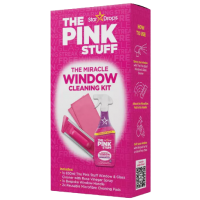 Набір для миття вікон The Pink Stuff Window Cleaning Kit (2 серветки + щітка + рідина), 1 шт