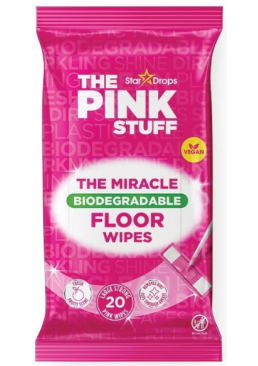 Вологі серветки для підлоги The Pink Stuff Biodegradable Floor Wipes, 20 шт