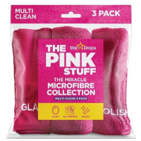 Салфетки микрофибровые универсальные The Pink Stuff Microfibre collection multi-clean 30 х 30 см, 3 шт