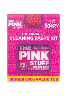 Набор для уборки  The Pink Stuff Cleaning Paste Kit Sqeezy, (Паста 850 г+ Губка)