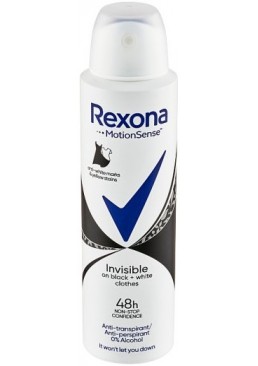 Дезодорант-антиперспирант женский Rexona Невидимый на черном и белом, 150 мл 