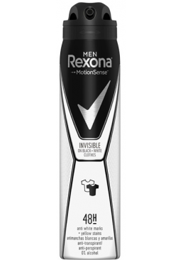 Дезодорант-антиперспірант Rexona Men Invisible Black + White, 250 мл
