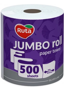 Бумажные полотенца Ruta Jumbo Roll 500 отрывов, 2 слоя