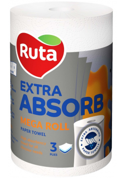 Бумажные полотенца Ruta Mega roll 175 отрывов, 3 слоя 
