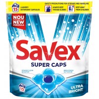 Капсулы для стирки Savex Super Caps для белого белья 8, 15 шт