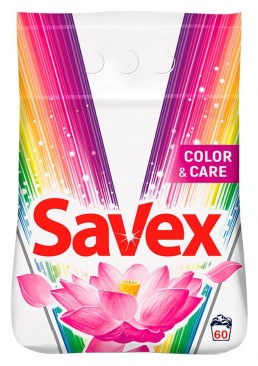 Порошок для стирки белья автомат Savex 2in1 Color and Care, 6 кг