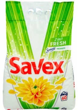 Порошок для стирки белья автомат Savex 2in1 Fresh Универсал, 6 кг