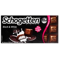 Шоколад Schogetten Black & White молочний з печивом, 100 г