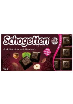 Шоколад Schogetten Dark Chocolate hazelnuts, 100 г