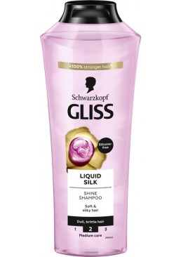 Шампунь для блеска GLISS Liquid Silk для ломких и тусклых волос, 400 мл 