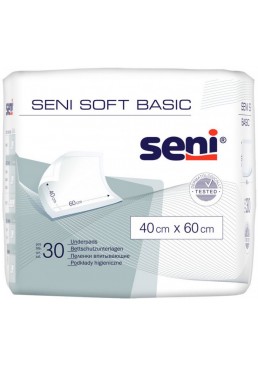Одноразовые пеленки Seni Soft Basic 40х60 см, 30 шт