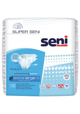 Подгузники для взрослых Seni Super Extra Large XL, 10 шт