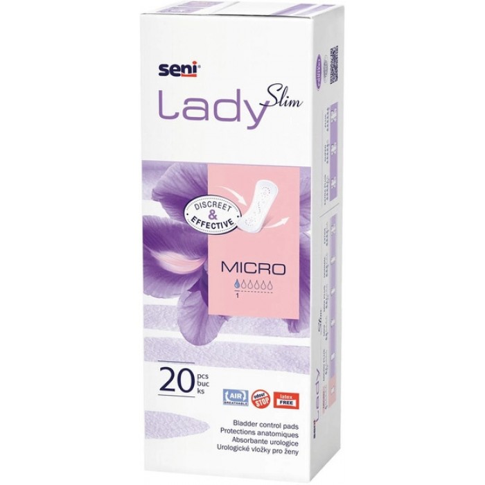 Прокладки урологічні Seni Lady Slim Micro (1 крапля), 20 шт (699079) - 