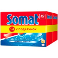 Таблетки для посудомоечной машины Somat Classic, 30 шт + 30 шт