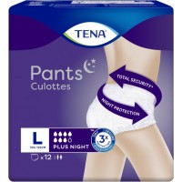 Труси-підгузки для дорослих Tena Pants Plus Night нічні розмір Large L, 12 шт