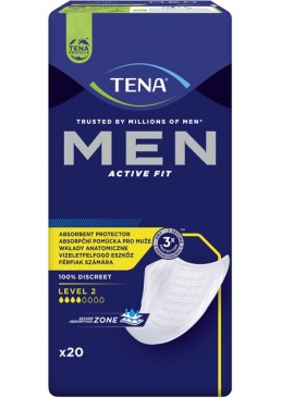 Урологические прокладки для мужчин Tena Men Active Fit Level 2, 20 шт (4 капли)