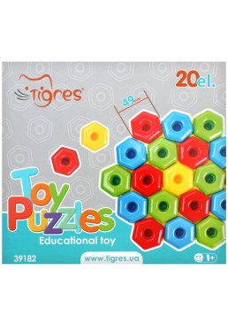 Іграшка розвиваюча Tigres Іграшкові пазли, 20 елементів