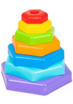 Іграшка розвиваюча Tigres Райдужна пірамідка, 7 елементів