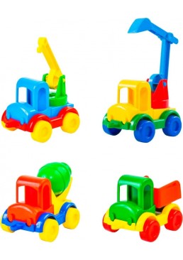Набір будівельних машинок Tigres Kid Cars у сітці, 4 шт