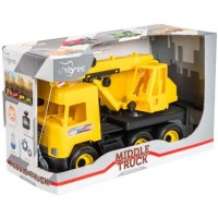 Автомобіль Tigres Middle truck кран жовтий в коробці