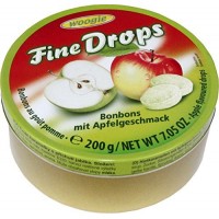 Льодяники Woogie Fine Drops Bonbons Apfel Geschmack зі смаком яблука, 200 г