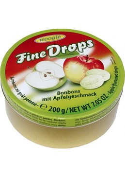 Льодяники Woogie Fine Drops Bonbons Apfel Geschmack зі смаком яблука, 200 г