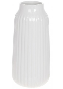 Ваза керамическая Stone Flower Марго белый глянец, 25 см