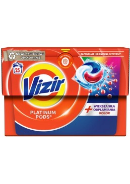 Капсулы для стирки Vizir Platinum Pods для цветного белья, 25 шт
