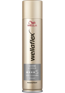 Лак для волос Wella Wellaflex Shine & Hold 5 Ultra Strong Hold, 250 мл