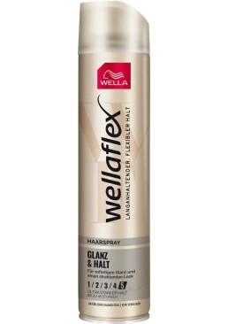Лак для волос Wellaflex Блеск и фиксация, 250 мл