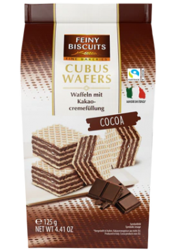 Вафли Feiny Biscuits Cocoa, 125 г 