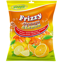 Цукерки Woogie Frizzy Апельсин та Лимон, 170 г