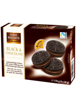 Печиво Feiny Biscuits Black&Chocolate, 176 г