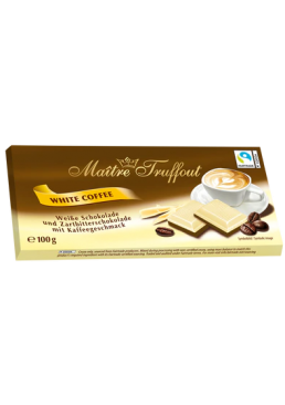 Шоколад молочний Maître Truffout білий з кавою, 100 г
