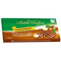 Шоколад молочний Maître Truffout із подрібненими горіхами, 100 г