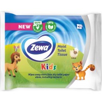 Влажная туалетная бумага Zewa Kids Moist, 42 шт