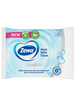 Влажная туалетная бумага Zewa Pure Moist, 42 шт
