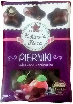 Пряники Cukiernia Roza Pierniki w czekoladzie с фруктовой начинкой, 200 г