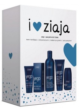 Набір Ziaja Yego для чоловіків подарунковий (гель для душу + антиперспірант + бальзам після гоління + крем для обличчя)